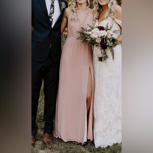 Tobi Raelyn Mauve High Slit Maxi Dress